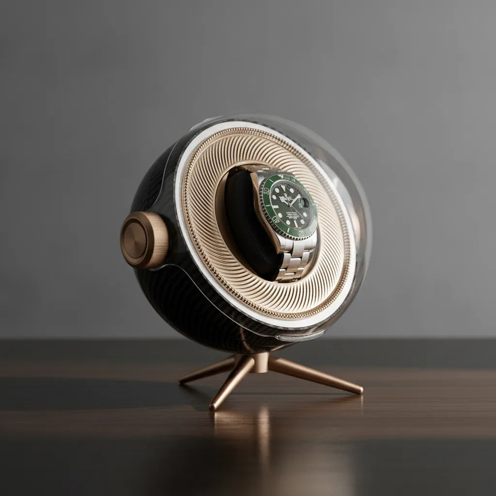 Remontoir Tripode Solo Carbone : 1 Montre Automatique