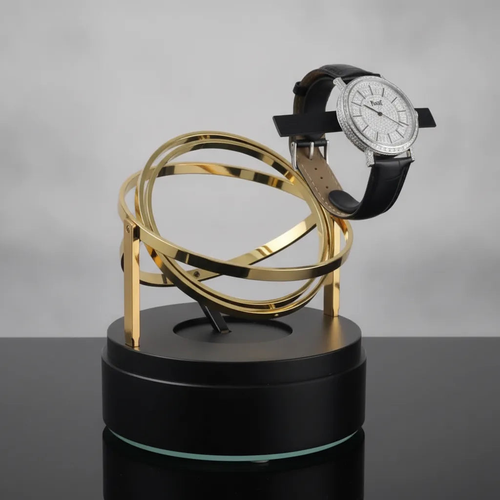 Remontoir Astronome DorÃ© : Ã‰lÃ©gance et Protection pour Montres Automatiques
