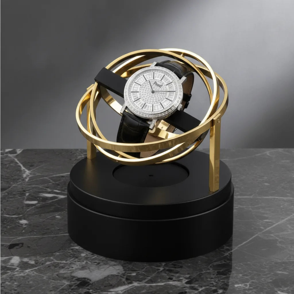 Remontoir Astronome DorÃ© : Ã‰lÃ©gance et Protection pour Montres Automatiques