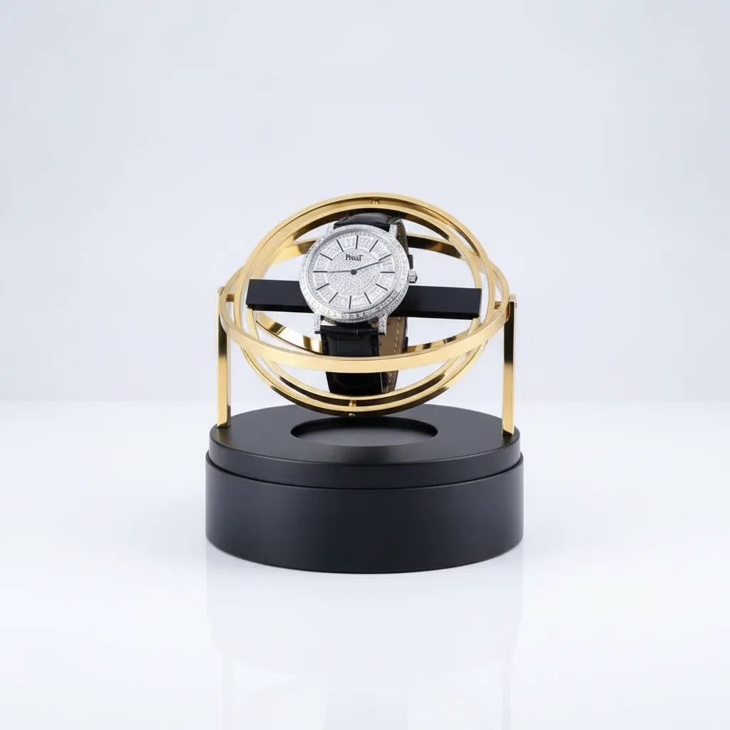 Remontoir Astronome DorÃ© : Ã‰lÃ©gance et Protection pour Montres Automatiques