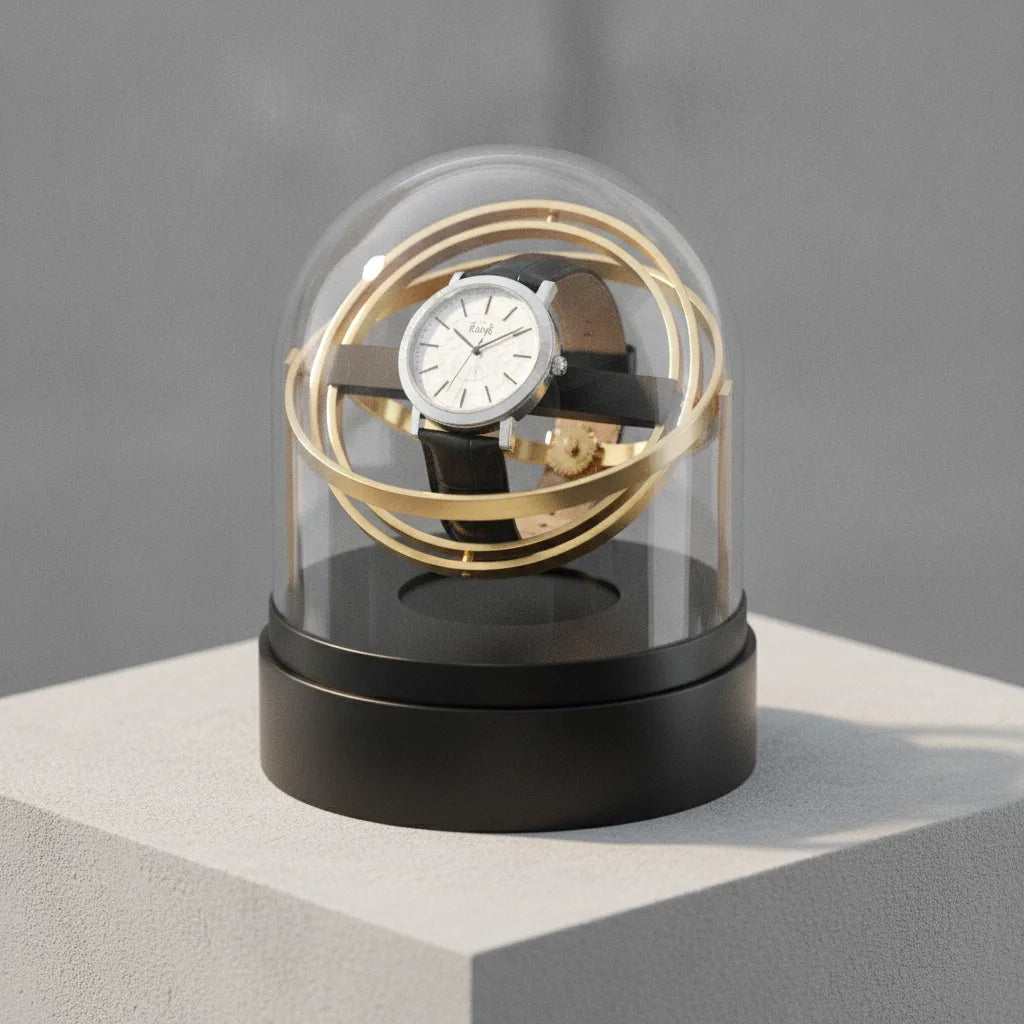 Remontoir Astronome DorÃ© : Ã‰lÃ©gance et Protection pour Montres Automatiques