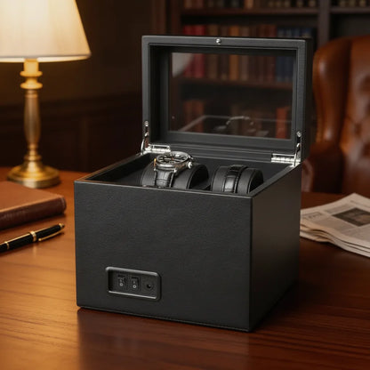 Coffret Remontoir Le Tanneur 2 Montres Noir & Turquoise
